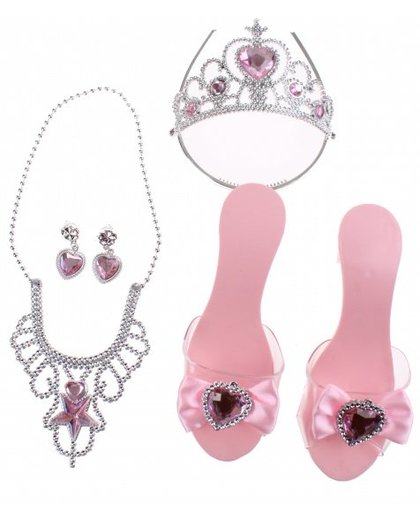 Johntoy prinsessen set Princess Secret licht roze 4 delig