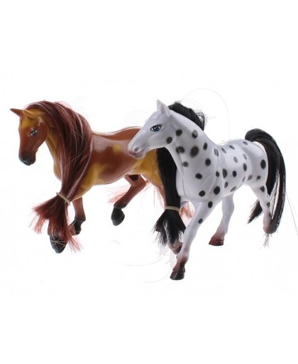 Toi Toys speelset Kailey's paard 9 delig bruin/wit