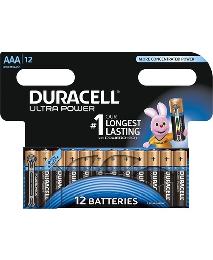 Duracell AAA Ultra Power - 12 -  Alkaline Batterijen