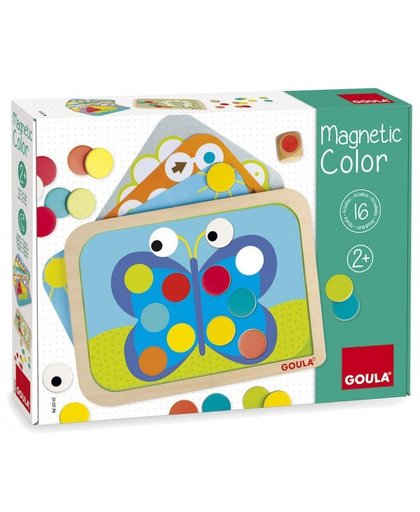 Goula magneetbord kleuren leren 29 x 29 cm 47 delig