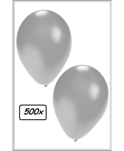 Ballonnen helium 500x zilver