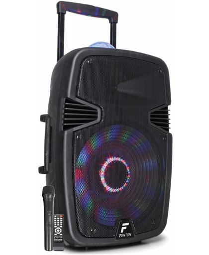 Fenton FT15JB mobiele Bluetooth speaker met Jelly Ball en UFO LED lichteffecten, draadloze microfoon en afstandsbediening
