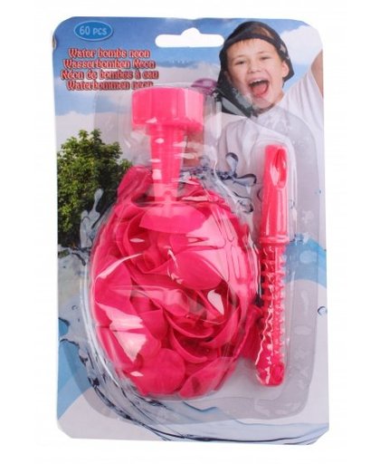 Eddy Toys waterballonnen roze 60 stuks