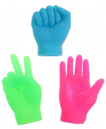 Toi Toys vingerpoppen kleine handen groen 6.5 cm