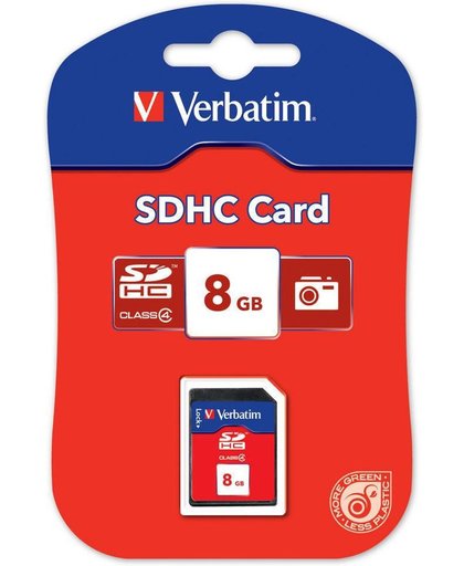 Verbatim SecureDigital 8GB SDHC Klasse 4 flashgeheugen