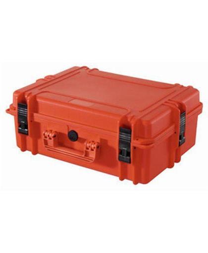 MAX505 Waterdichte koffer  oranje leeg binnenmaten 50,0 x 35,0 x 18,9 cm
