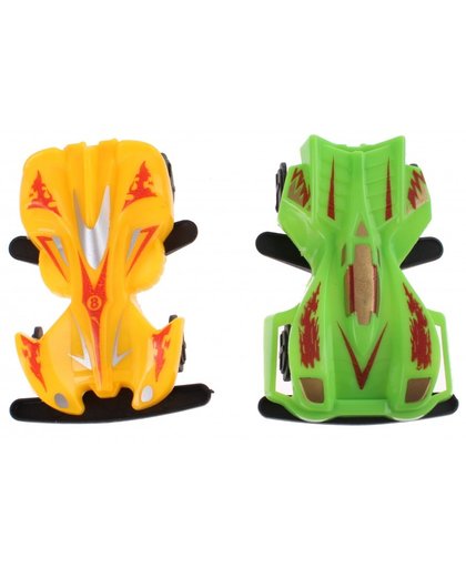 Toi Toys Window Rider raceauto oranje/groen 8 cm