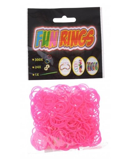 Amigo Fun Rings armband vlechten roze 325 delig