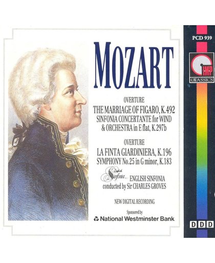 Mozart: Overture to The Marriage of Figaro, K.492; Sinfonia Concertante, K.297b; Overture to La Finta Giardiniera; Symphony No. 25