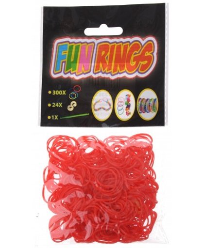 Amigo Fun Rings armband vlechten rood 325 delig