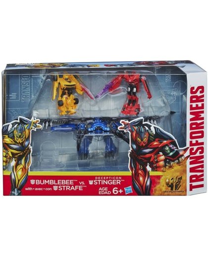 Actie figuren Transformers Bumblebee & Strafe vs. Decepticon Stinger speelset