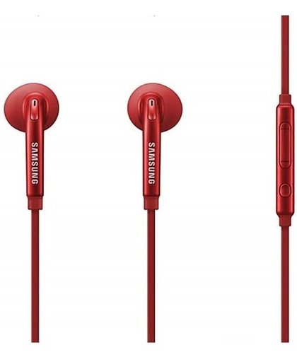 In-Ear voor Samsung Stereo Headset - 3.5mm In-Ear - Rood+ gratie Pop clip