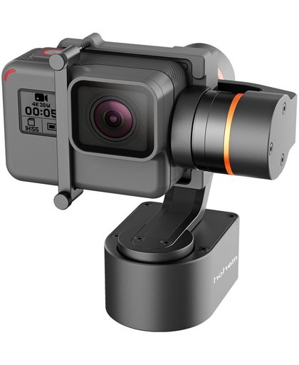 Hohem XG1 3-Axis Draagbare Gimbal Stabilizer Action Camera GoPro Hero 5, HERO 4, Yi 4K Eken Two Axis Unlimited Rotating, Bluetooth Control Zwart