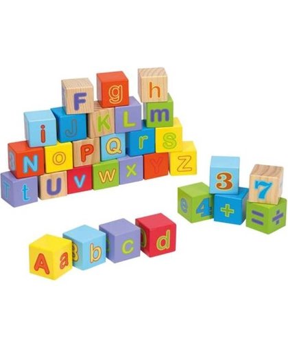 Jouéco houten alfabetblokken 30 delig