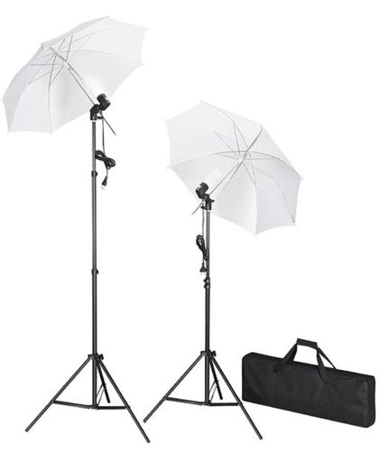 vidaXL - Studiolampenset incl. statieven en paraplu's