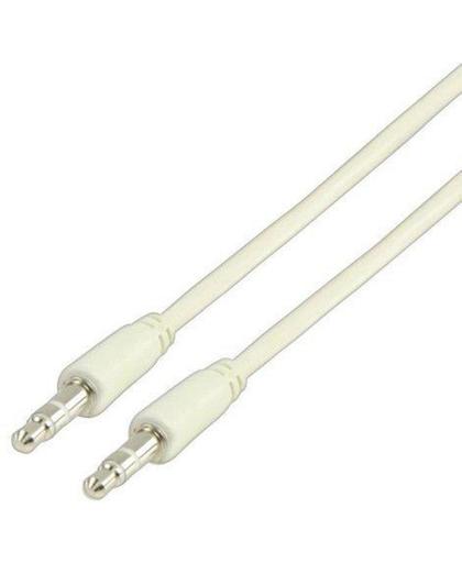 Benza Kabel - 2x 3.5 mm Male Plugen Stereo Audio, Aux, Jack Kabel 2,00 Mtr Wit (Mobile telefoon)