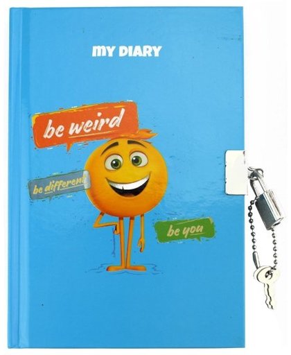 Emoji dagboek blauw 18 cm