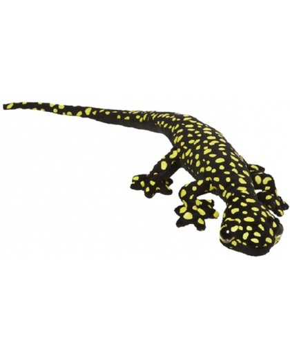Pluche gekko zwart met gifgroen 62 cm
