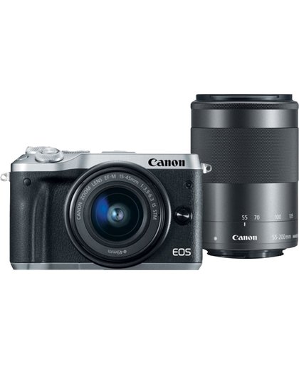 Canon EOS M6 MILC body 24,2 MP CMOS 6000 x 4000 Pixels Zwart, Zilver