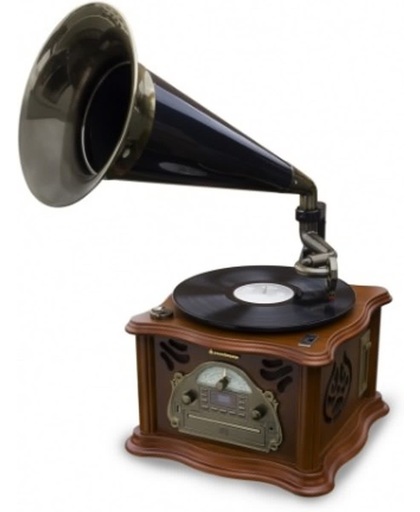 Soundmaster NR916 - Nostalgische muziekcenter met grammofoon