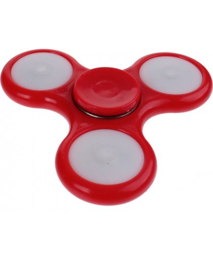 Toi Toys fidget spinner met lichteffecten rood 7 cm