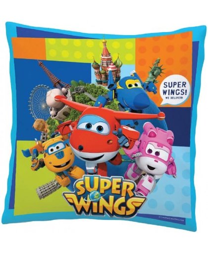 Nickelodeon kussen Super Wings 35 x 35 cm polyester