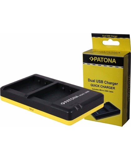 Patona USB Dual Quick Charger Accu Panasonic DMW-BLE9E