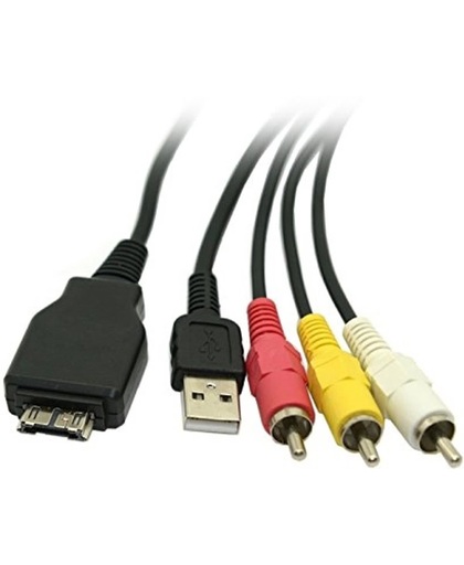 Video AV en USB Kabel voor de Sony Cyber-shot DSC-T500 (VMC-MD2 USB + AV)