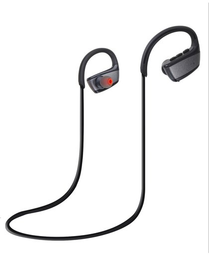 Draadloze In-ear oordopjes| PowerLocus IPX7 waterdichte wireless earphones| draadloze sport headset met ruisonderdrukking voor in de sportschool, tijdens het fietsen of voor tijdens een work-out, geschikt voor iPhone, Samsung, Mac - Zwart/Grijs