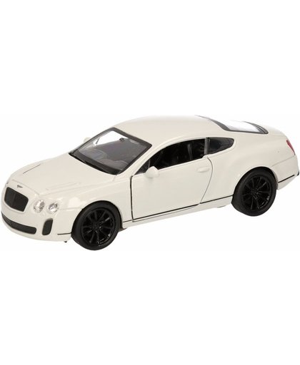 Speelgoed witte Bentley Continental Supersports auto 12 cm - modelauto / auto schaalmodel