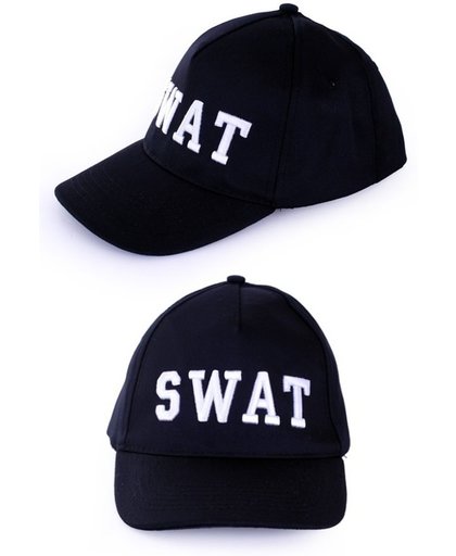 Zwarte baseball cap SWAT voor volwassenen - politie pet