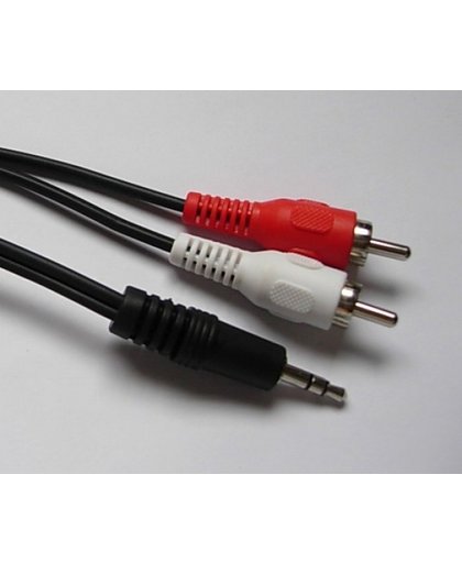 LTC Audio Ca5jr vernikkelde tulp/jack audio kabel 5m