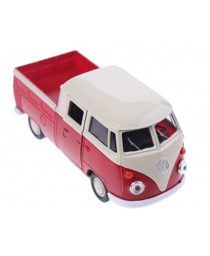 Welly schaalmodel Volkswagen pick up bus rood