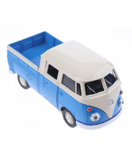 Welly schaalmodel Volkswagen pick up bus blauw
