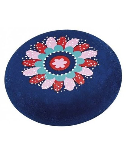 Moses gum Flower and Dots 2 cm blauw