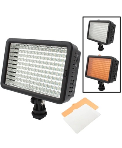 160 LED Video licht met Two Color Temperature Transparent Films (Tawny / White), US Plug