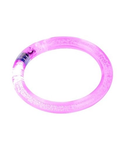 Moses armband met discolicht 8,5 cm roze