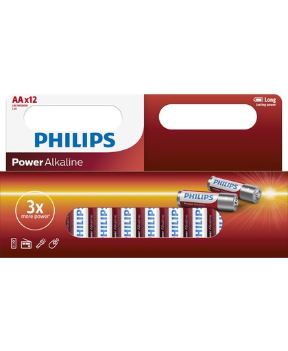 Philips Power Alkaline Batterij LR6P12W/10 niet-oplaadbare batterij
