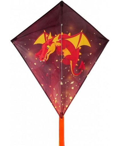 Dragon Fly Diamantvlieger Draak 50 x 70 cm rood/zwart
