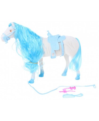 Toi Toys paard blauw 28 cm 5 delig blauw