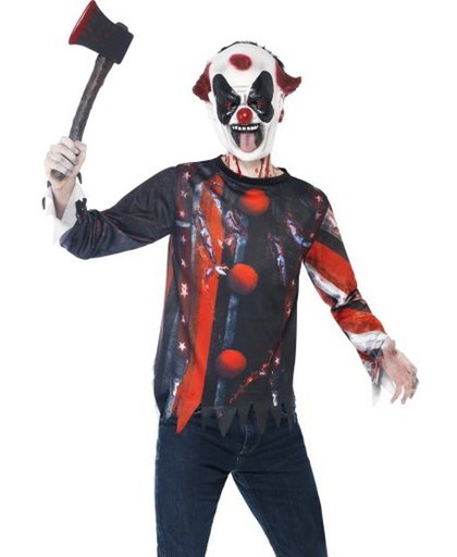 Griezelige clown set voor Halloween voor tieners  - maat XS