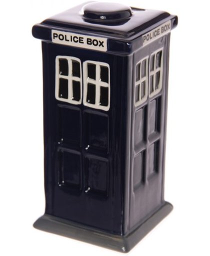 Spaarpot Londense politiebox blauw van keramiek