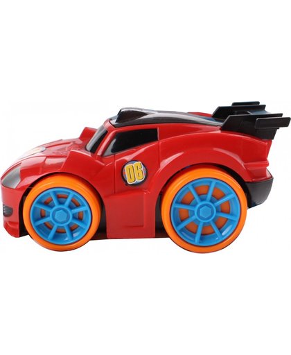 Toi Toys turbo racer raceauto 13 cm rood