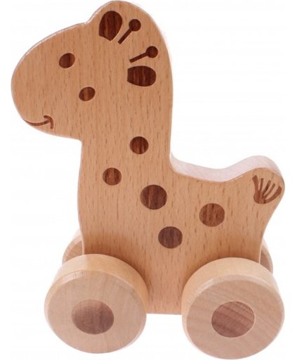 Jouéco houten giraf op wielen