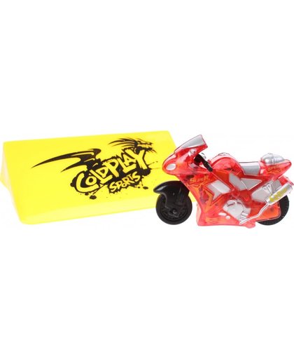 Toi Toys racemotor met schans rood 6 cm