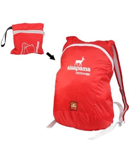 Waterdicht Folding Backpack met Adjustable Band, Folding Size: 11x4x10cm (rood)