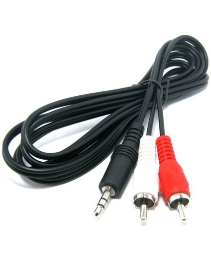 rode witte tulp naar 3,5mm jack RCA aux kabel