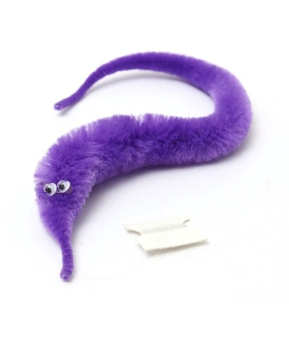 Novel Magic Worm Twisty Worm Plush Funny Magicians Worm met Tiny String, YX0188 (Random Kleur Delivery)