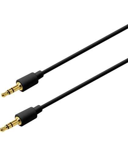 Muvit muziek kabel 3,5 mm naar 3,5 mm - zwart - 1.5m