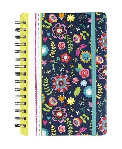 Moses Flowers and Dots notitieboek flowers A5 150 pagina's